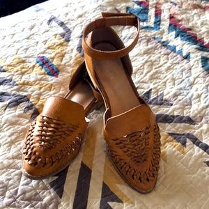 Mia Woven leather loafer/sandal 🤎